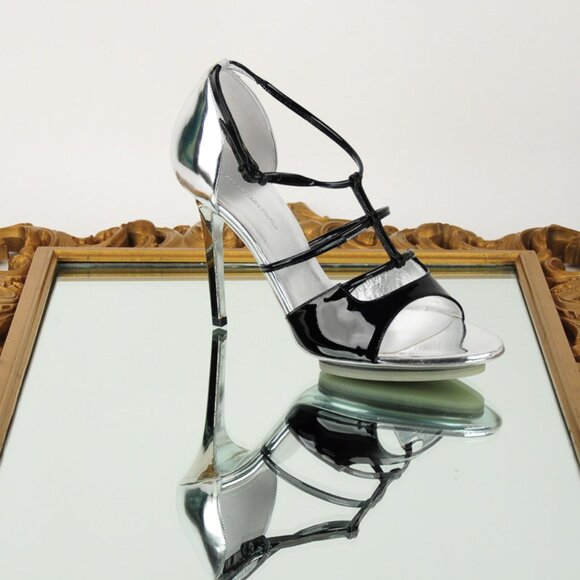 BALENCIAGA SHOES HIGH HEEL LEATHER SANDALS sz 38.5 /US 8.5 - Picture 1 of 11